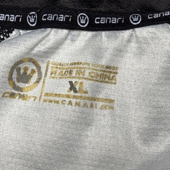 CANARI Cycling Jersey Men's XL Black and White Bicycle Full Zip Top - Picture 14 of 16